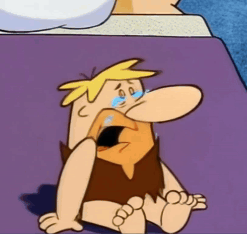 A Cartoon Character With A Big Nose Is Crying GIF