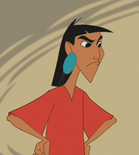 A Cartoon Character With A Blue Earring Looks Angry GIF