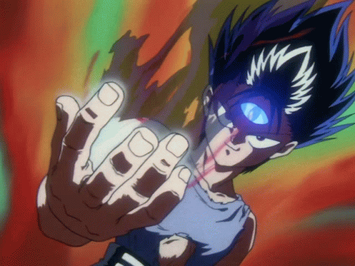 A Cartoon Character With A Blue Eye Is Giving The Middle Finger To The Camera GIF