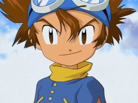 A Cartoon Character With A Blue Hat And Goggles On His Head GIF