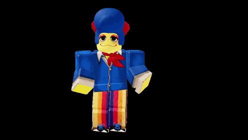 A Cartoon Character With A Blue Hat And Striped Pants Is Holding A Book GIF