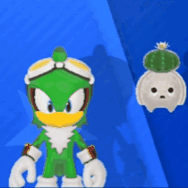A Cartoon Character With A Cactus On Its Head GIF