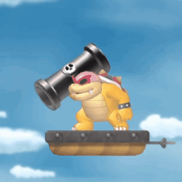 A Cartoon Character With A Cannon On Its Head GIF