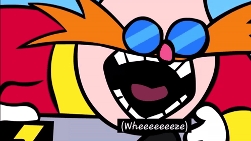 A Cartoon Character With A Caption That Says " Weeeeeze " GIF