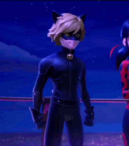 A Cartoon Character With A Cat Ear Mask Has A Question Mark Above His Head GIF