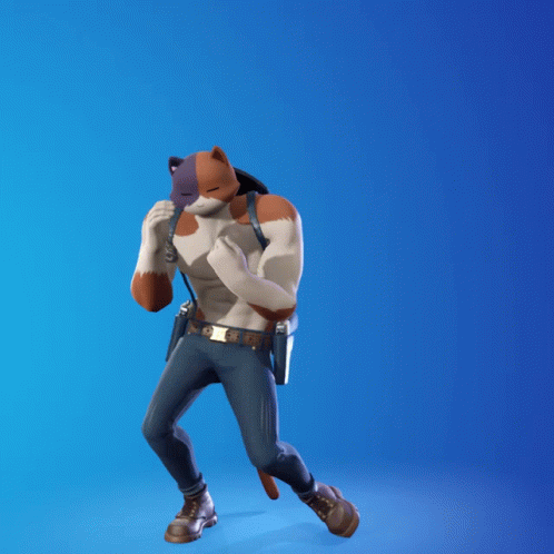 A Cartoon Character With A Cat Mask On His Head GIF