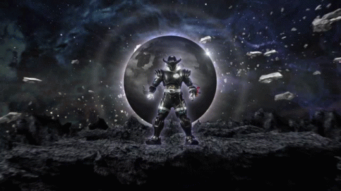 A Cartoon Character With A Cowboy Hat Is Standing In Front Of A Sphere GIF