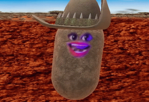 A Cartoon Character With A Cowboy Hat On GIF