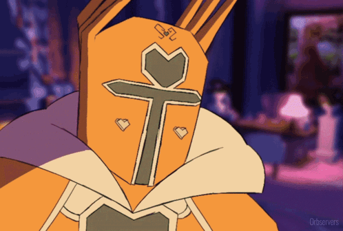 A Cartoon Character With A Cross And A Heart On His Face GIF
