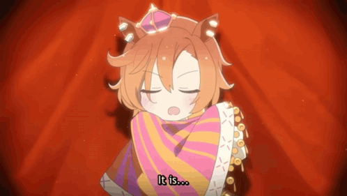 A Cartoon Character With A Crown On Her Head And The Words It Is On The Bottom . GIF