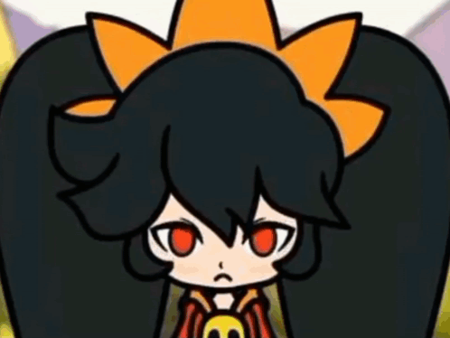 A Cartoon Character With A Crown On Her Head Is Holding A Black Ball In Front Of Her Face . GIF