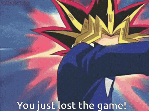 A Cartoon Character With A Crown On His Head Says " You Just Lost The Game " GIF