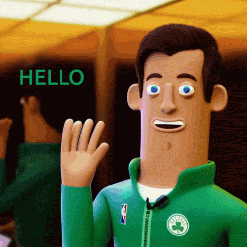 A Cartoon Character With A Green Celtics Jacket On GIF