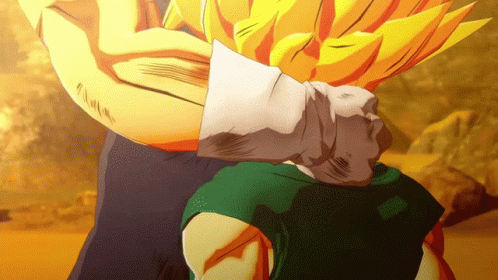 A Cartoon Character With A Green Shirt And A Yellow Hair GIF