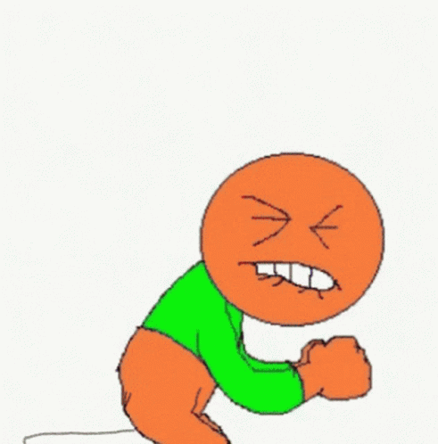 A Cartoon Character With A Green Shirt And An Orange Face Is Having A Fart GIF