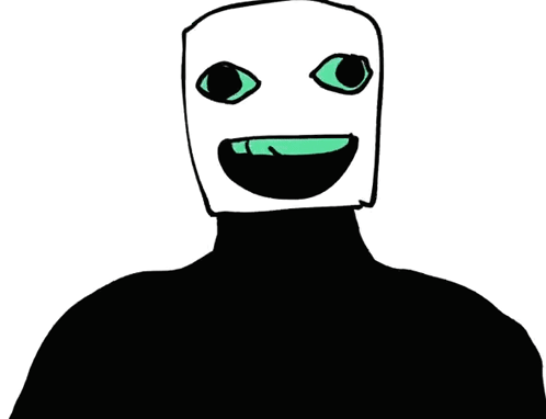 A Cartoon Character With A Green Tongue Sticking Out . GIF
