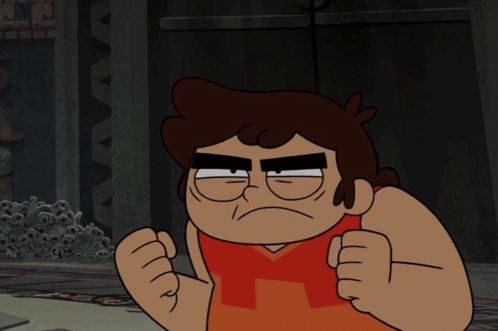 A Cartoon Character With A H On His Shirt Is Angry GIF