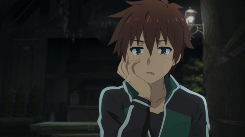 A Cartoon Character With A Hand On His Face Looks Serious GIF