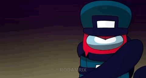 A Cartoon Character With A Hat And A Scarf Around His Neck Is Wrapped In A Rope . GIF