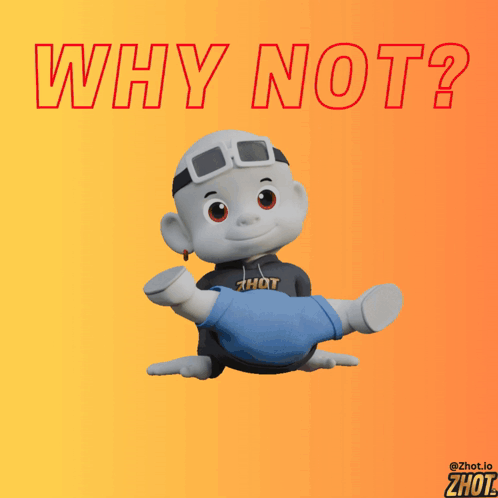 A Cartoon Character With A Hoodie That Says Zhot On It GIF