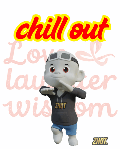 A Cartoon Character With A Hoodie That Says Zhot GIF
