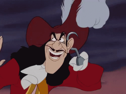 A Cartoon Character With A Hook On His Hand GIF
