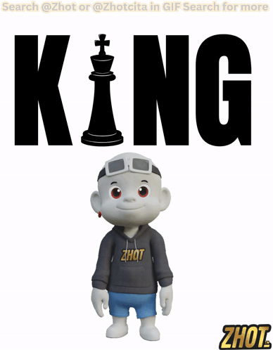 A Cartoon Character With A King Chess Piece Behind Him GIF