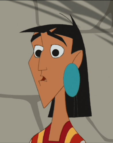 A Cartoon Character With A Large Blue Earring On His Right Ear GIF