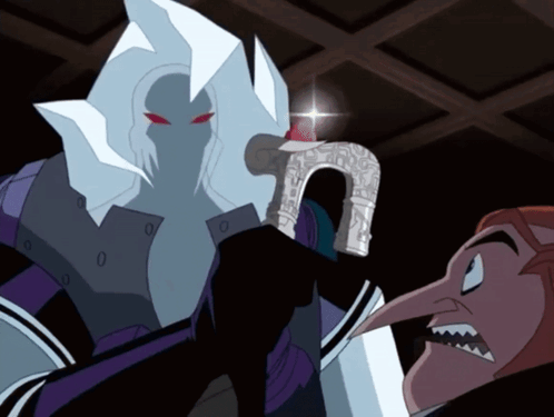 Cartoon Character With Long Nose And Sword GIF