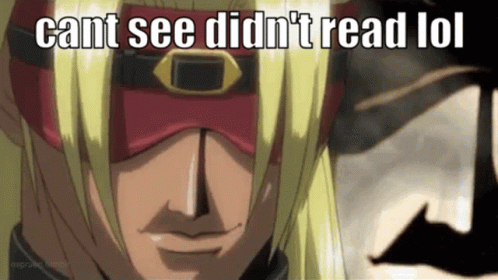 A Cartoon Character With A Mask On His Face And The Words Cant See Didn 'T Read Lol On The Bottom GIF