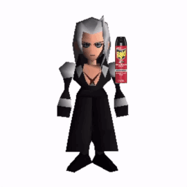 A Cartoon Character With A Molotov Cocktail In His Hand And A Map Of Japan Behind Him GIF