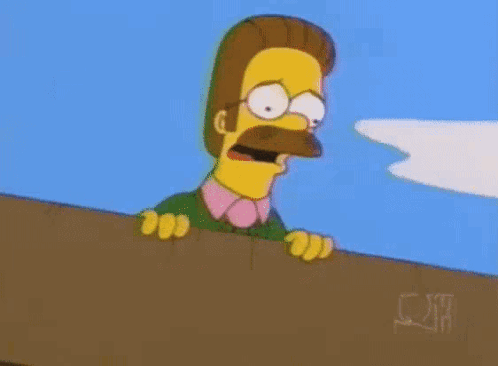 A Cartoon Character With A Mustache And Glasses Is Looking At The Camera With His Mouth Open . GIF