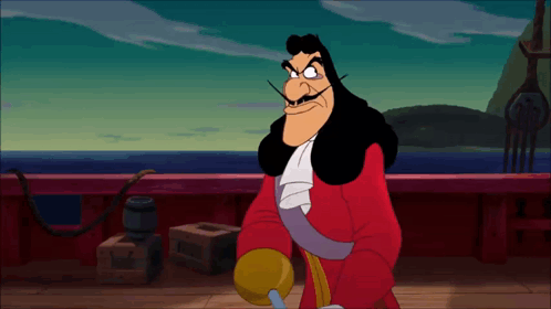 A Cartoon Character With A Mustache Is Standing On A Ship GIF