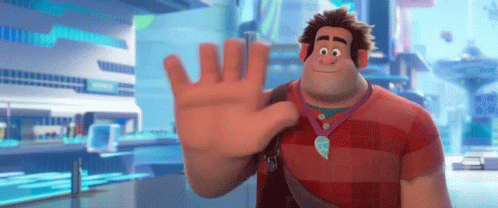 A Cartoon Character With A Necklace That Says ' I Love You ' On It GIF