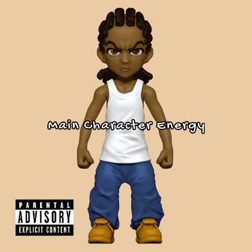 A Cartoon Character With A Parental Advisory Explicit Content Label GIF