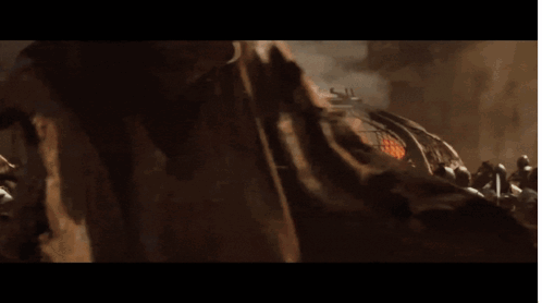 Cartoon Pig-Head Fighting Knight GIF