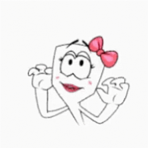 A Cartoon Character With A Pink Bow On Her Head Is Giving The Middle Finger . GIF