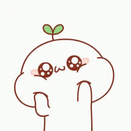 A Cartoon Character With A Plant Growing Out Of Its Head GIF