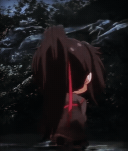 A Cartoon Character With A Ponytail Is Smiling GIF