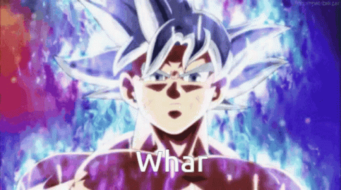A Cartoon Character With A Purple Background And The Word What On It . GIF