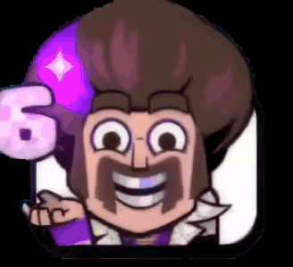 Cartoon Character With Purple Hat And Number 6 GIF