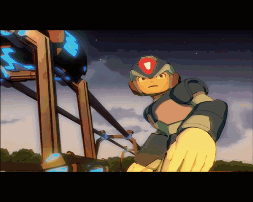 A Cartoon Character With A Red Badge On His Chest GIF