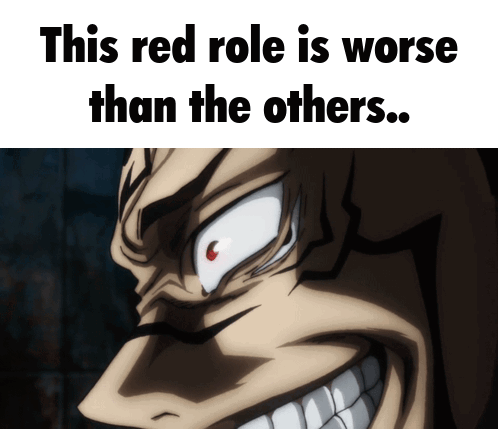 A Cartoon Character With A Red Eye And The Words " This Red Role Is Worse Than The Others " Below It GIF