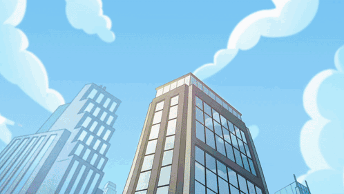 a cartoon character with a red hat is upside down in the air