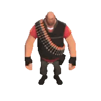 a cartoon character with a red shirt and a black vest is standing on a white background