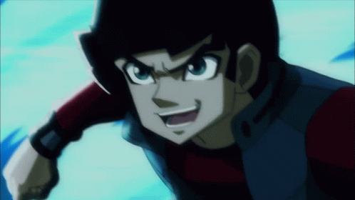 A Cartoon Character With A Red Shirt And A Blue Vest GIF