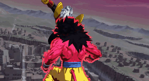 A Cartoon Character With A Red Tail Is Fighting Another Character In A Video Game GIF