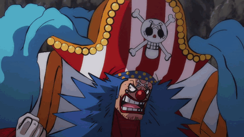 A Cartoon Character With A Skull And Crossbones Hat GIF