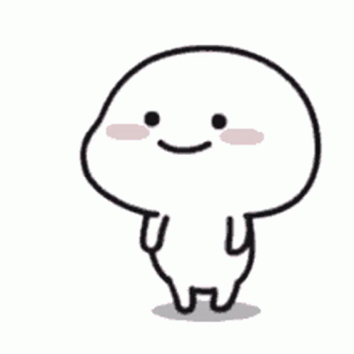 A Cartoon Character With A Smile On His Face Is Standing And Looking At The Camera . GIF