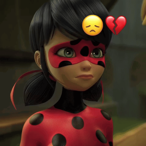 A Cartoon Character With A Smiley Face And A Broken Heart On His Head GIF